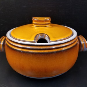Vintage Beauceware Ceramique De Beauce Soup Tureen Orange Cartier C-50