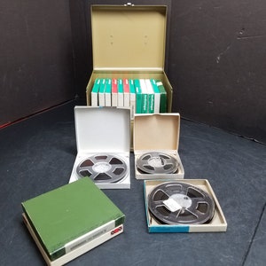 Vintage Audiotape Formel 10 Lot 17 5in. Walzen mit Koffer