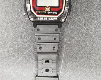 Vintage NOS Shi-Vas Quartz LCD 200M Water Resistent X-Shock-K