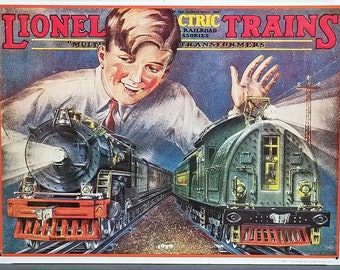 Lionel Trains 1992 Embossed Metal Sign - Replica 1929 Catalogue Cover (15 3/4 x 12)