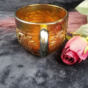 Vintage Northwood Grape and Cable Amethyst Carnival Glass Punch Cup