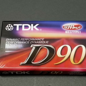 Lot de 15 cassettes TDK D90 - 90 minutes vierges CEI haut rendement de type I - Neuf