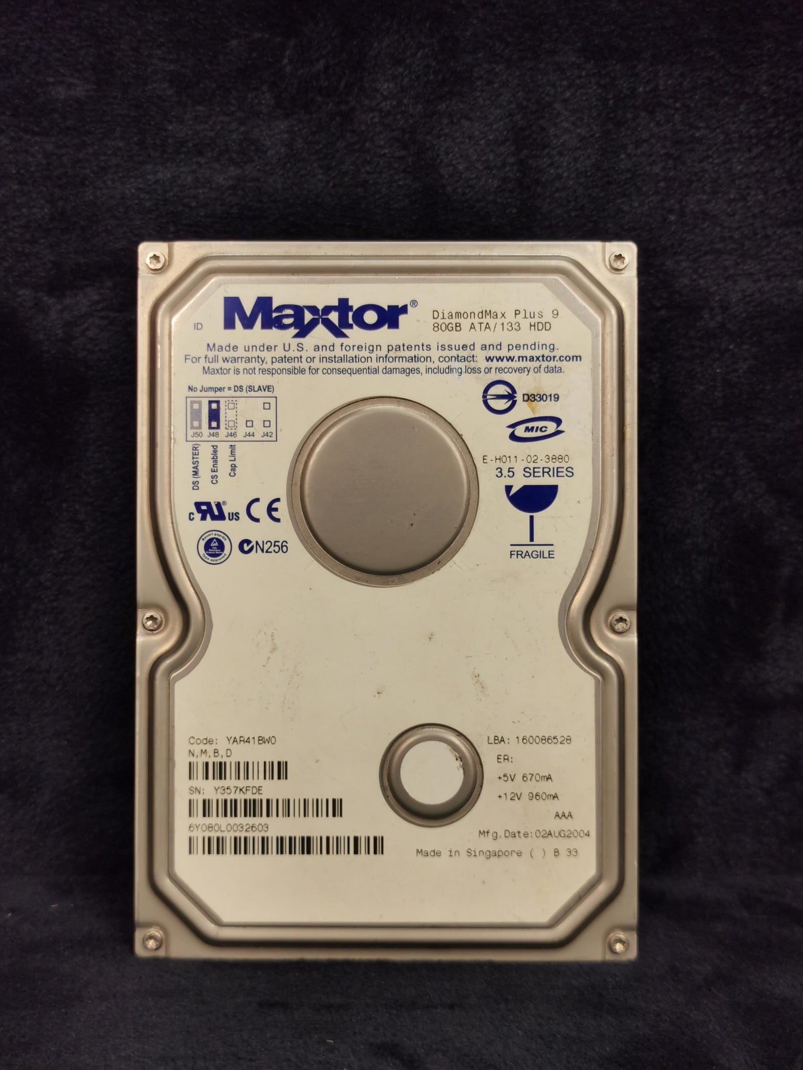 Vintage Maxtor Diamondmax Plus 9 80GB ATA/133 HDD Hard Drive - Etsy