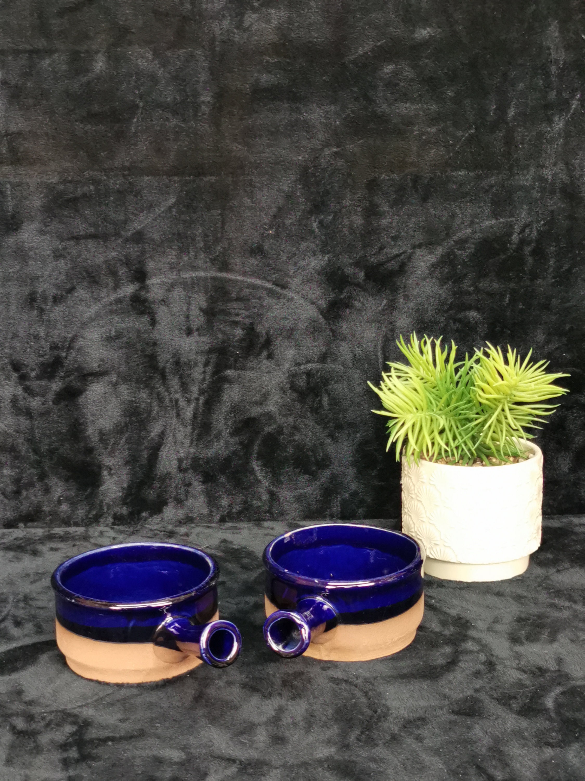 ヴィンテージ ボースウェア オニオンスープボウル：コバルトブルー