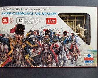Esci 1/72 Model Kit Crimean War Lord Cardigan&#39;s 11th Hussars #220 New Open Box