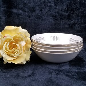 Vintage Set of 4 Staffordshire Royal Knight 6in 22k Gold Bowls