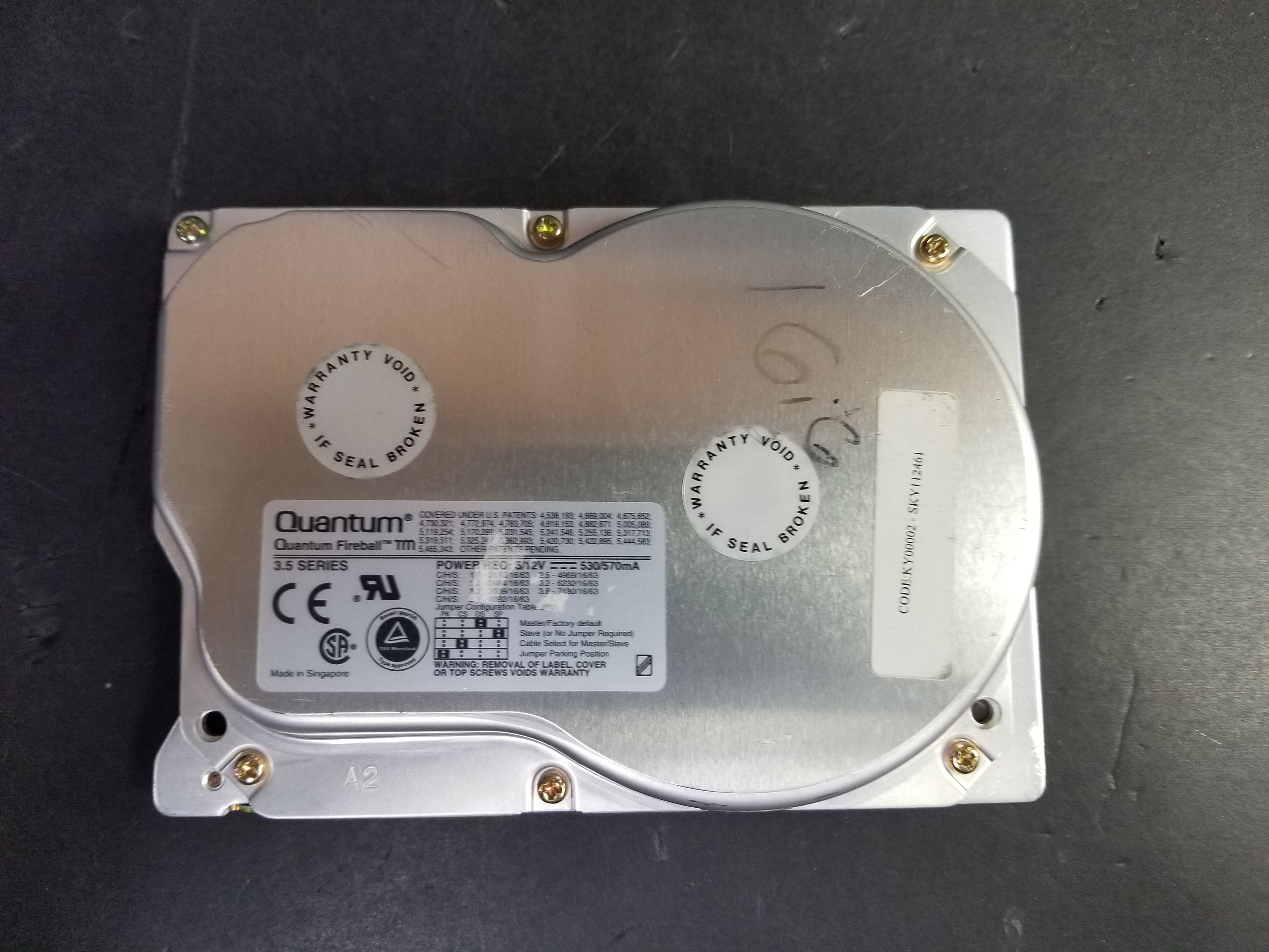 Vintage Quantum Fireball TM Hard Drive 3.5in Tested Powers On - Etsy