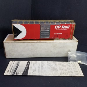All Nation O Scale Custom 40&#39; Box Car Fully Assembled CP Rail Boxed