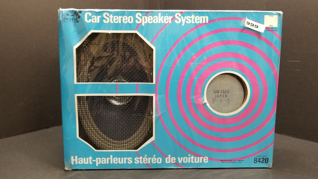Vintage Car Stereo Speaker System Model 8420 From Sears 2 Ways Etsy