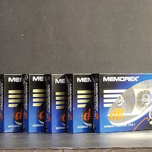 Vintage Memorex Lot Of 6 Cassette Tapes DB Series C90 Type I New Sealed