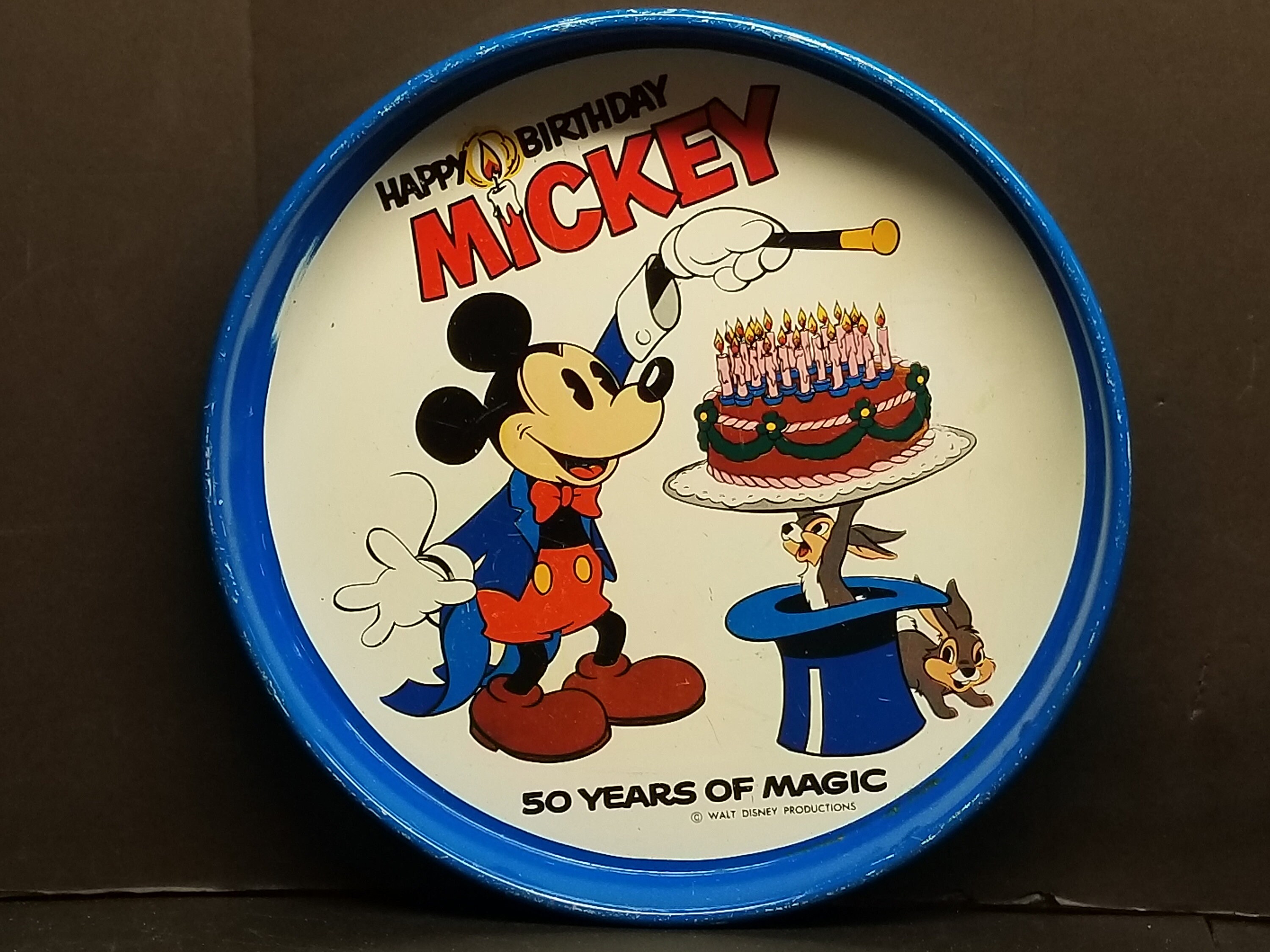 Iron on patches - Mickey Mouse 90 Years 03 nineties special Edition Disney  - blue - 5,0 x 7,5 cm - Application Embroided badges