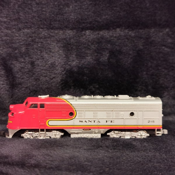Vintage Locomotive diesel Bachmann N Scale EMD F9 Santa Fe 215 argent et rouge testée fonctionnelle