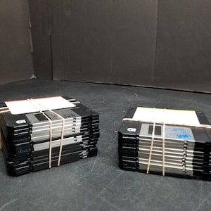 Vintage Lot of 25 Used Diskettes Black Mixed Brands Good Condition