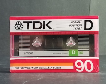 Vintage TDK Cassette Tapes D90 High Output Type I 1986 New Sealed