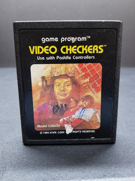 トレッティオアリガ・クリゲット　紙ジャケ5枚セット Video Checkers (game Program, 1986) - Atari 2600 - Rare Picture