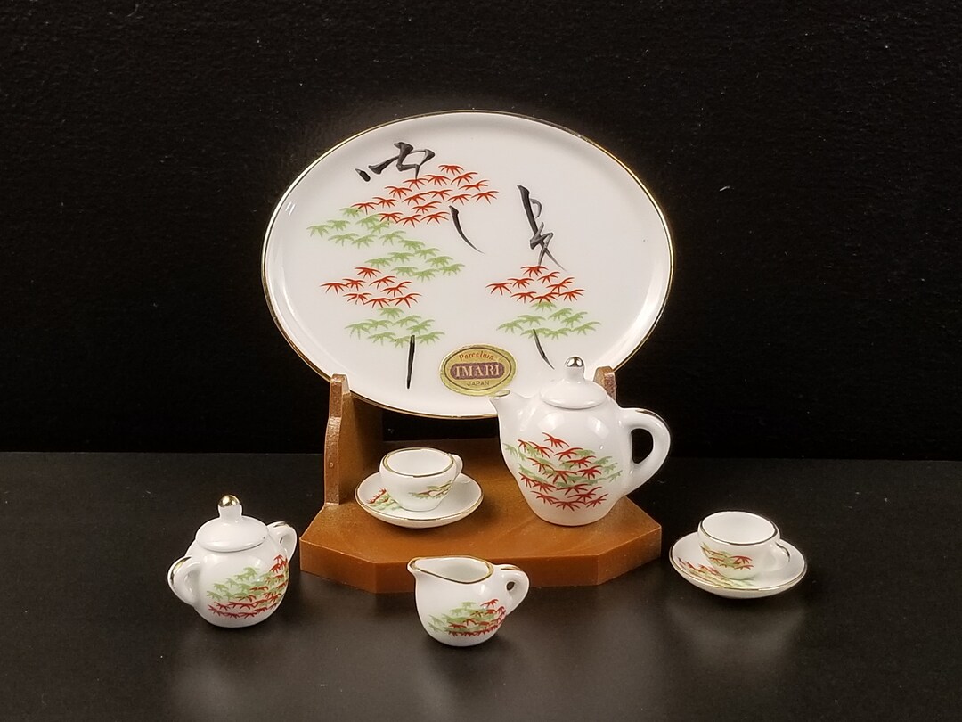 Vintage Imari Porcelain Mini Tea Set Japan Complete Set Etsy