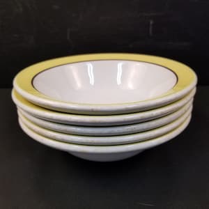 Vintage Canadian National Railroad C.n.r 59 Duraline Cassidy&#39;s Soup Bowl Set of 5