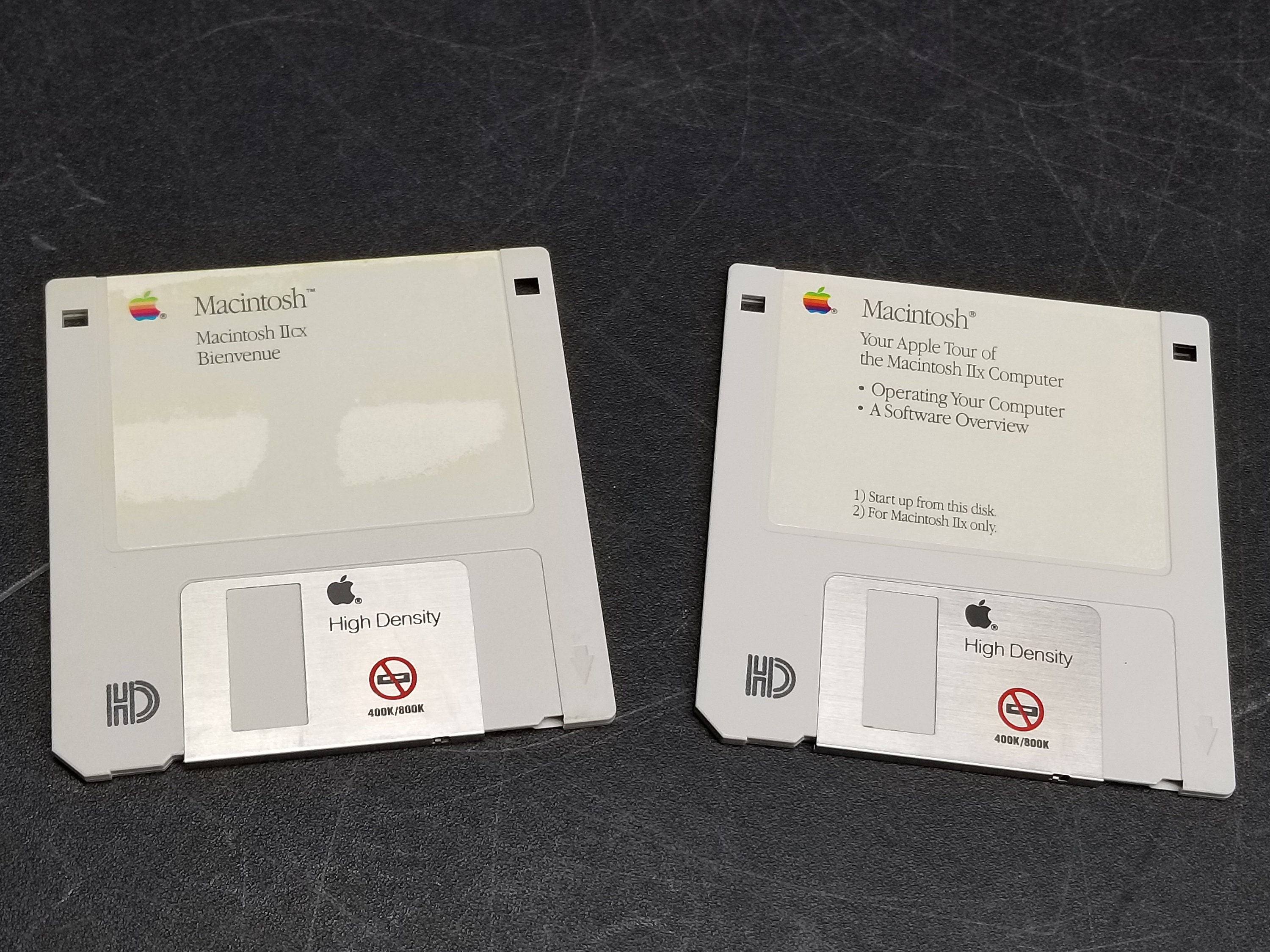 ビンテージ Apple Macintosh IIx/IIcx フロッピーディスク 2 枚セット