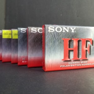 Vintage Sony Lot Of 6 Cassette Tapes HF 60 High Fidelity Type I New Sealed