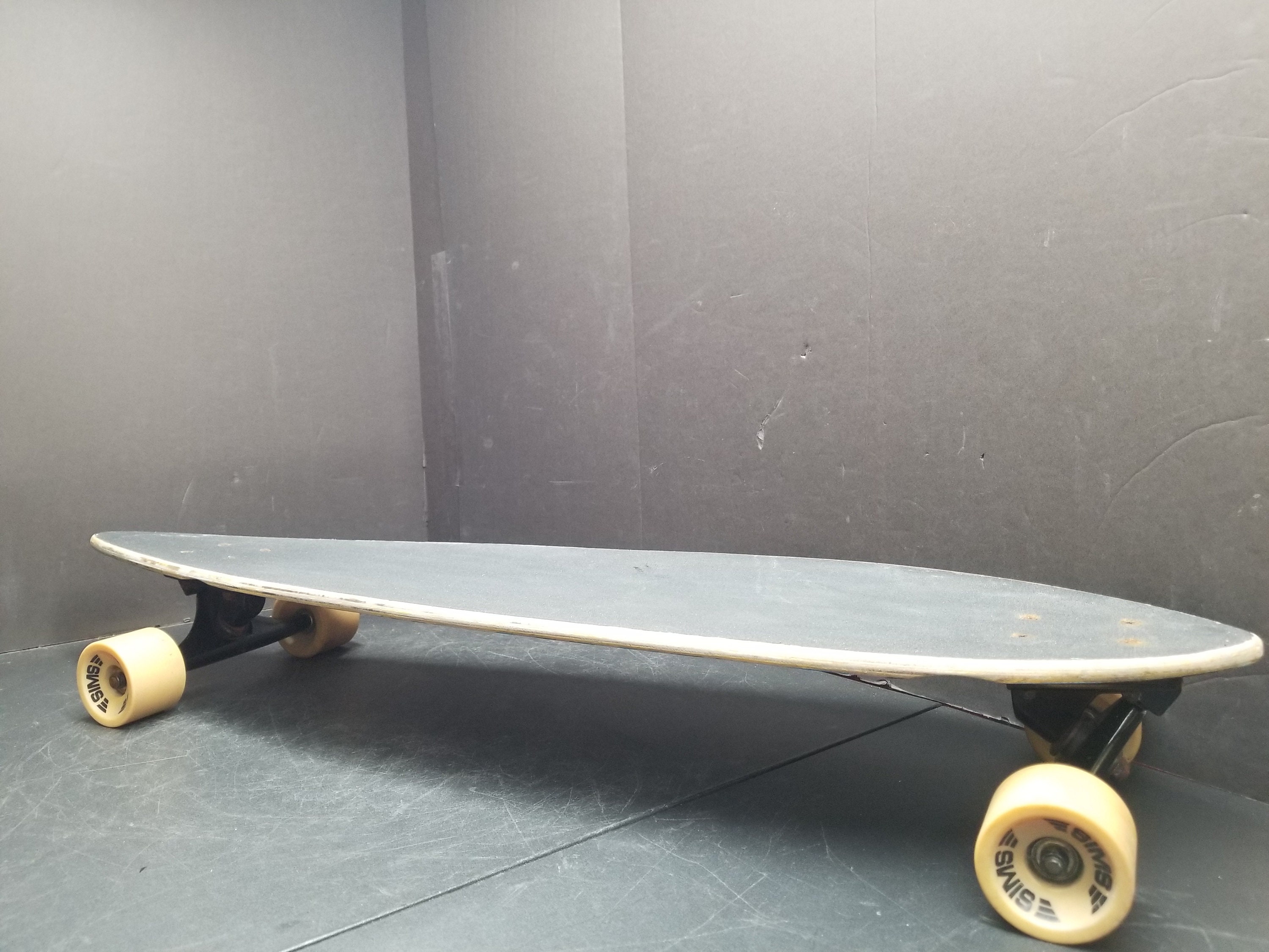 スケートボード vintage SIMS Vintage Sims Skateboard, Light Blue Skulls And Ribbon | eBay