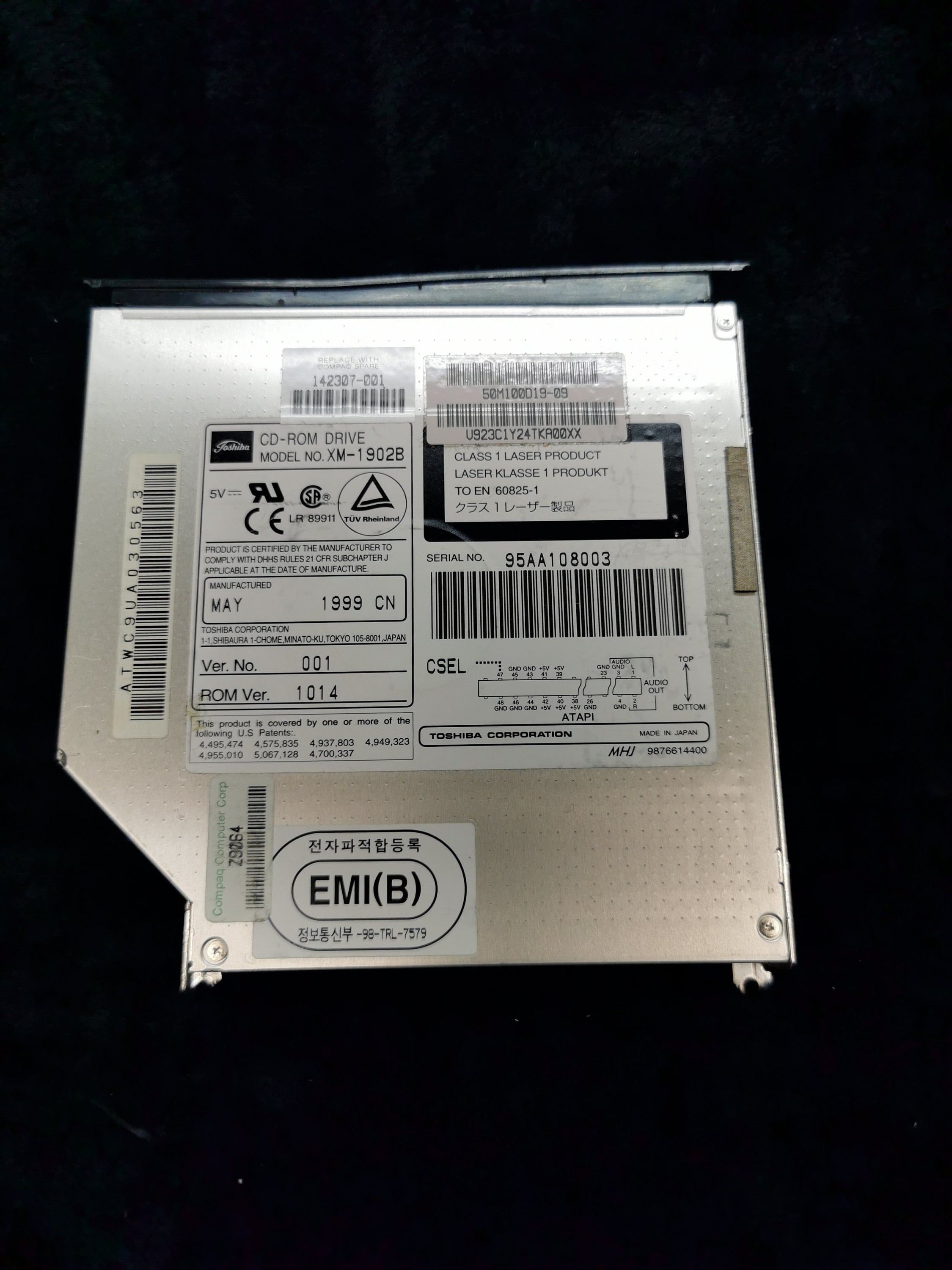 CD・DVD Vintage Toshiba Cd-rw / Dvd-rom Laptop Drive Unit Model XM-1802B