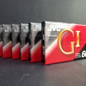 Vintage JVC Lot Of 6 Cassette Tapes GI-60 Type I New Sealed