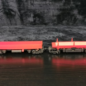 Vintage HO Scale Lot of 2 Flat Cars Bachmann Tyco Doylestown Quarry Co