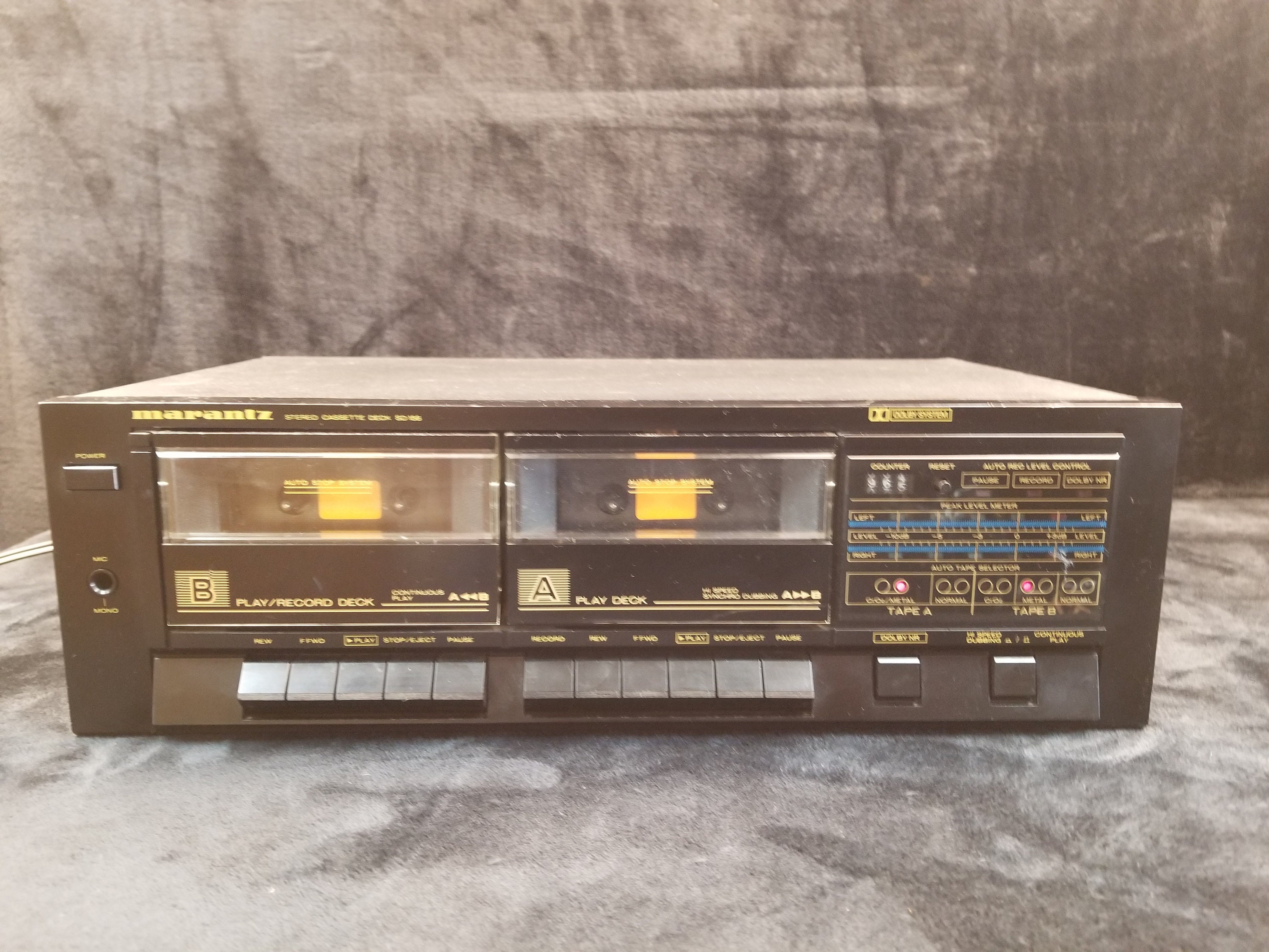 Vintage Marantz Dual Cassette Deck Player Enregistreur Audio
