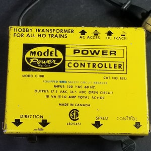 Model Power HO Scale Model C-100 Hobby Transformer