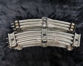 Vintage Lionel Lot of 10 O Scale Black Ties 3 Rail Tubular 10 Inches Curved Tracks