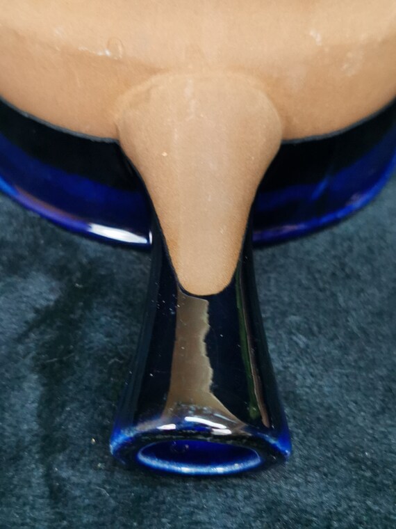 ヴィンテージ ボースウェア オニオンスープボウル：コバルトブルー