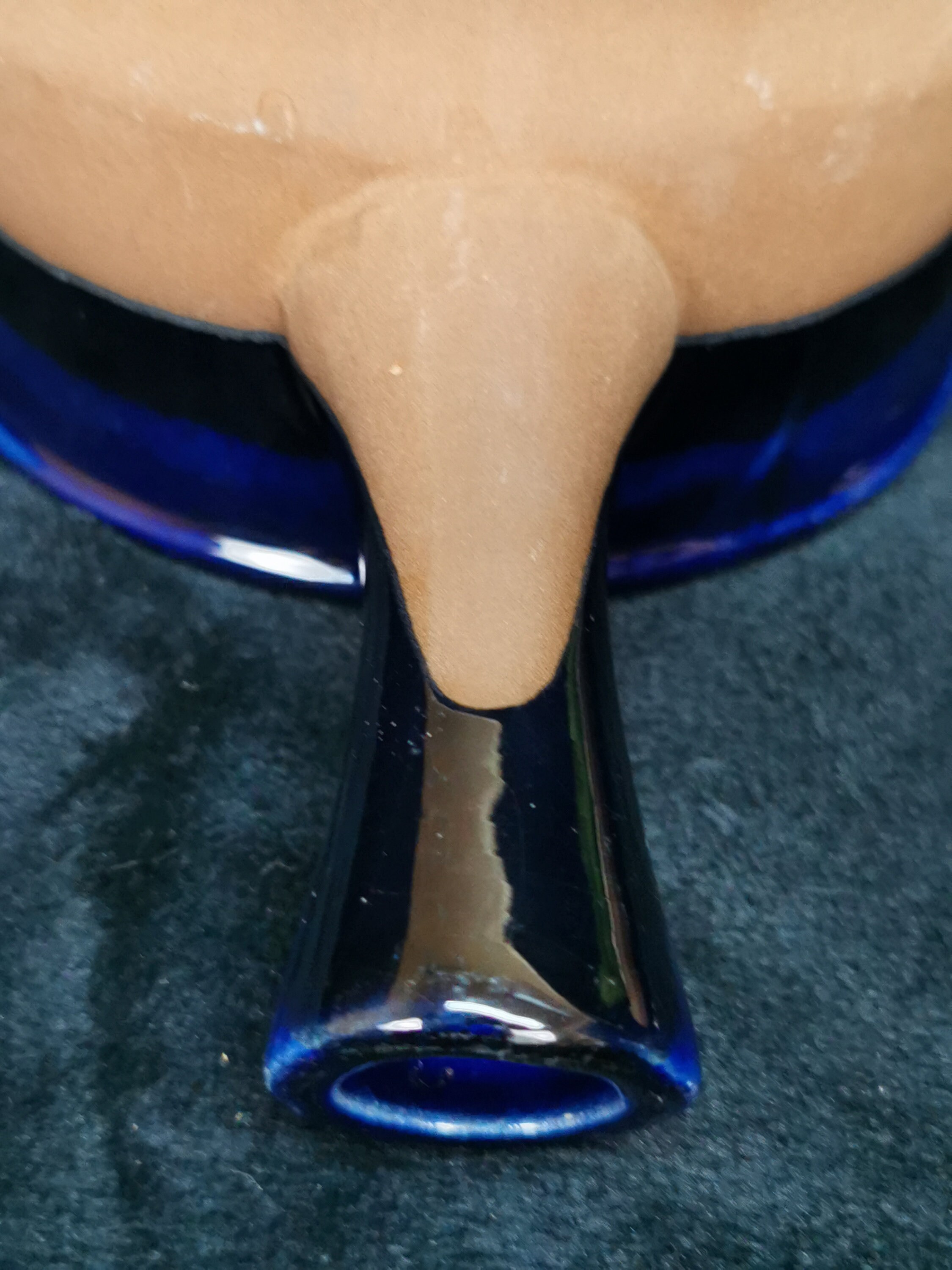 ヴィンテージ ボースウェア オニオンスープボウル：コバルトブルー