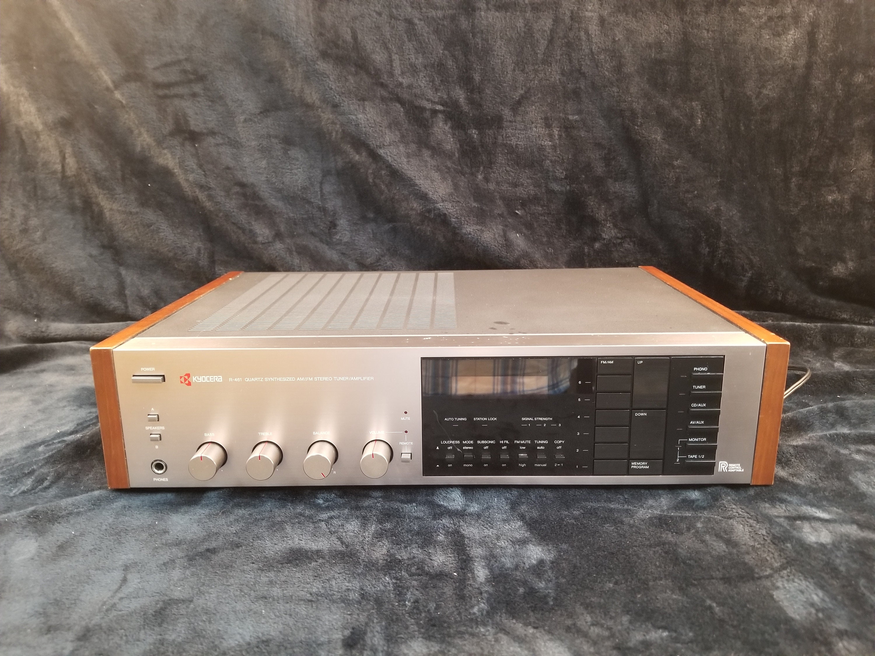 Vintage Kyocera R-461 AM FM Stereo Tuner Amplifier for Parts Vintage Kyocera R-461 AM FM Stereo Tuner Amplifier for Parts