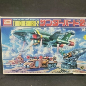 vintage IMAI Space Science Series Thunderbird 2 avec 12 cartes postales Nouvelle boîte ouverte