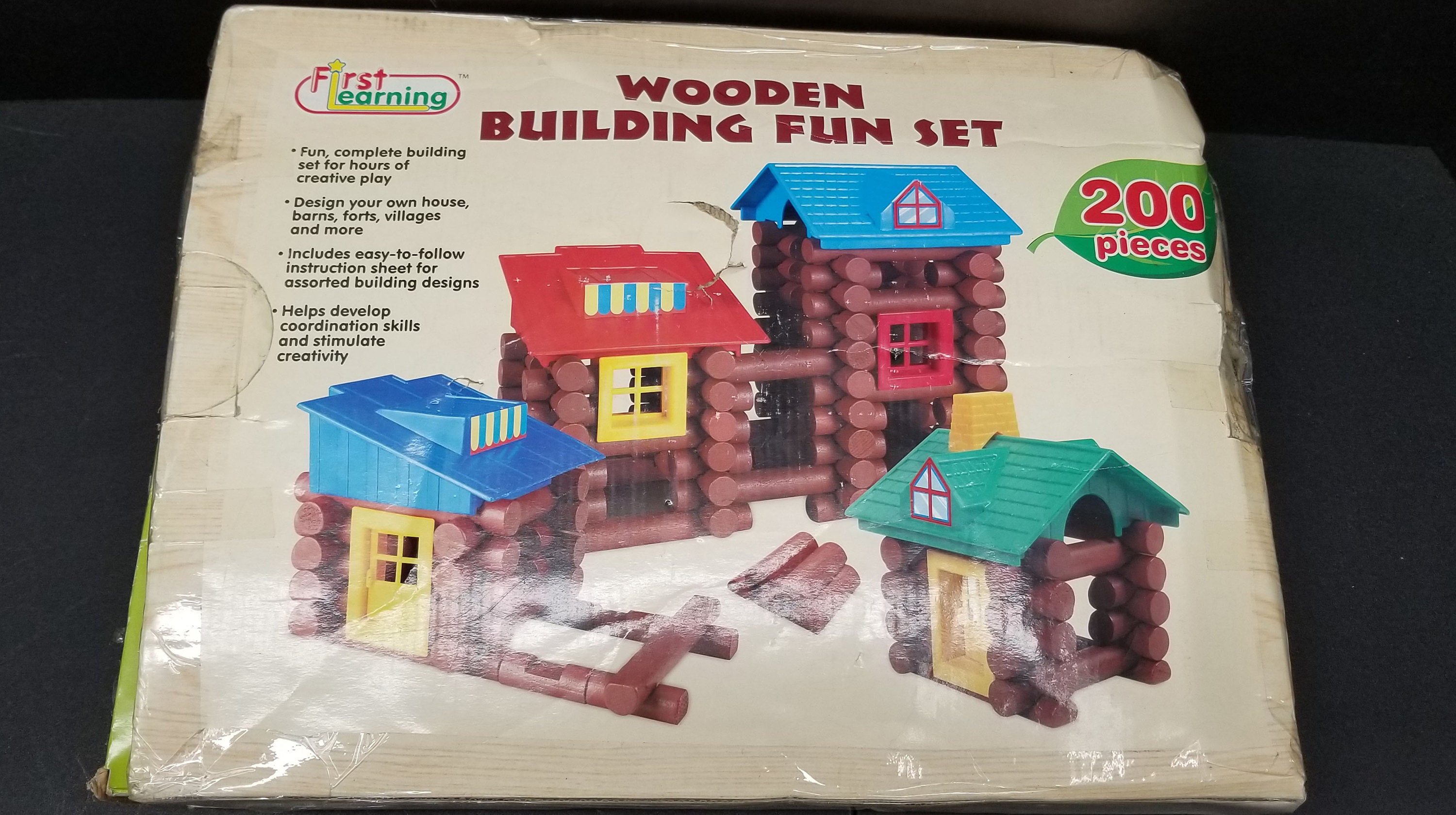 First Learning Wooden Building Fun Set 200 PC Etsy UK