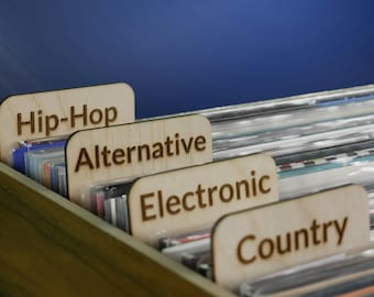 Wooden Vinyl Record Dividers - Full Size