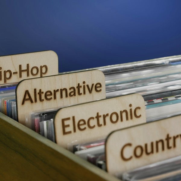 Wooden Vinyl Record Dividers - Full Size