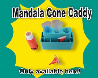 Mandala - Hendala Dotting Cone Workstation/Store Empty and Full Cones and Hands Free Filling Station for Painting/Artists/Henna Tattooists