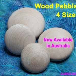 Raw Wood Mandala Dot Art Pebble Set/Raw Unfinished Wood Pebble Stones/Pyrography/Painting/Smooth Hard Surface/Light Weight/Art Tool supply