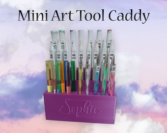 The Sophie - Mini Art Craft Hobby Tool Caddy/Dot Mandala/Paint/Artist Brush Holder Container/Paintbrush/Maker/Art Storage/TOOLS NOT INCLUDED