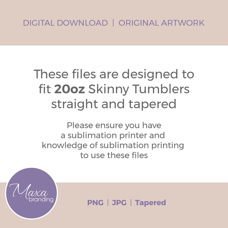 20oz Skinny White Tumbler Wrap. White Gold Sublimation Design Etsy