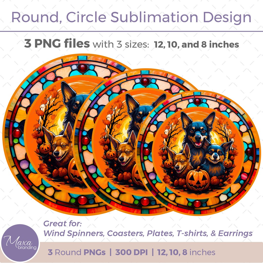 Halloween Dogs Sublimation Design PNG, Cute Dogs Digital Clipart for ...