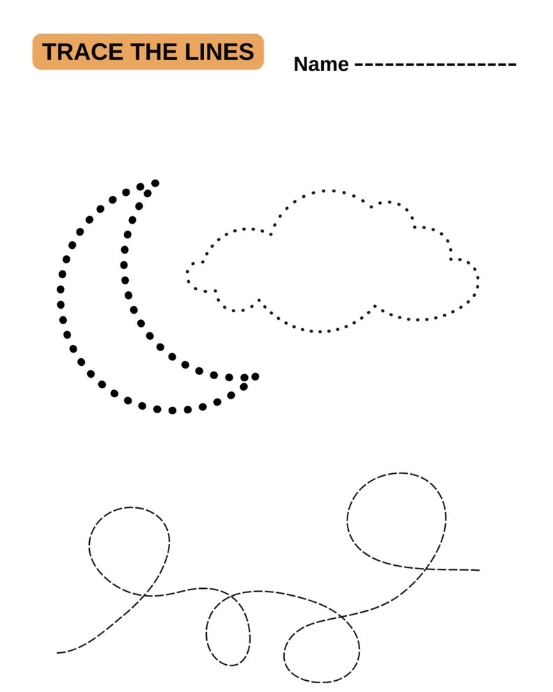 Preschool Line Tracing Worksheets free Work lines Trace Pages Printable