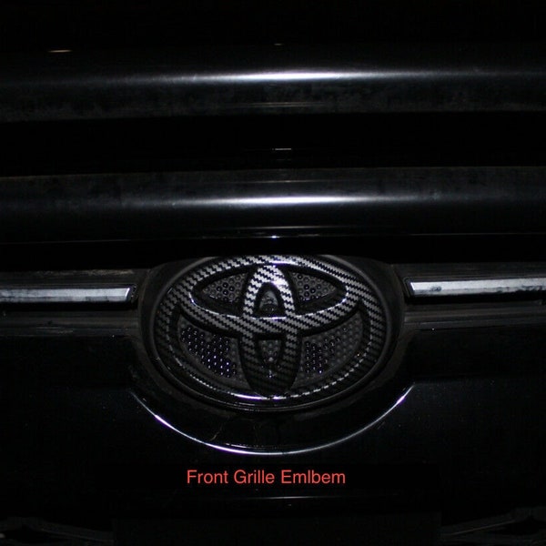 Emblème décoratif en fibre de carbone Toyota 4Runner à l'avant et à l'arrière (2 PCS)