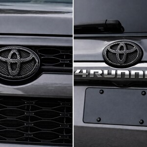 Toyota 4Runner Carbon Fiber Emblem Overlay Front and Back (2PCS) 2014 - 2024