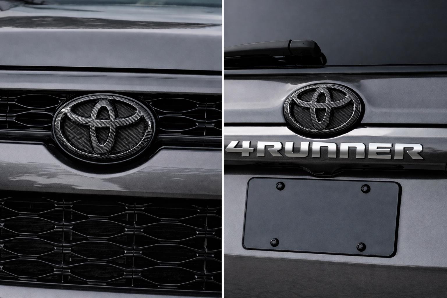Toyota 4runner Carbon Fiber Emblem Overlay Front and Back (2PCS) 2014 ...