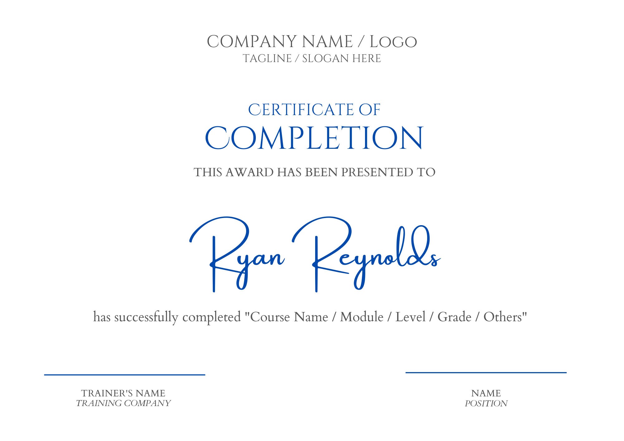Printable Editable Award Certificate Template Easy to Use - Etsy Australia