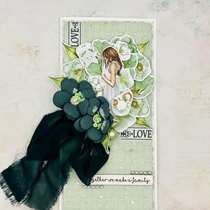 Carte d'anniversaire, Carte faite main de luxe, EVJF, Cadeau pour femme