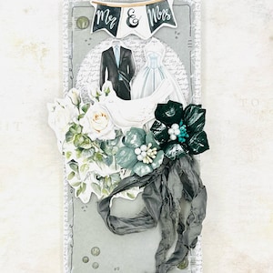 Carte de mariage personnalisée, carte de voeux pour couple de jeunes mariés, carte de félicitations de mariage, carte-cadeau de mariage