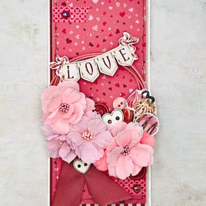 Belle carte de Saint-Valentin, cadeau floral de Saint-Valentin, cadeau spécial pour elle
